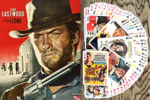 FLONZGIFT Spaghetti Western Kartenspielen (Poker 54 Karten alle Anders) Vintage Western Movie Poster Wild West von FLONZGIFT