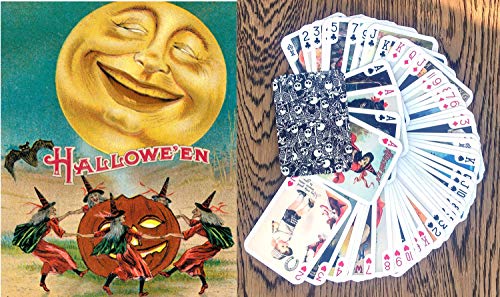 FlonzGift Halloween Playing Cards (Poker Deck 54 Cards All Different) Vintage Halloween Cards Reprint von FLONZGIFT