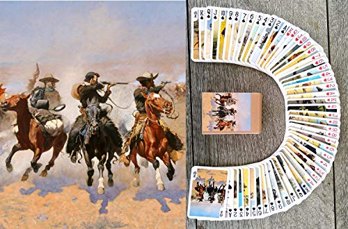 Wild West Kartenspielen (Poker 54 Karten alle Anders) Vintage Western Frederick Remington Pioneers Indians Cowboys von FLONZGIFT