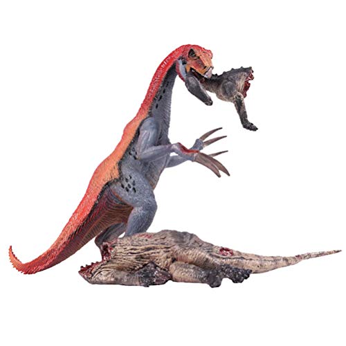 FLORMOON Dinosaurier Spielzeug Groß Kunststoff Realistisch Therizinosaurus Dinosaurier Figuren mit Tenontosaurus Leiche Geburtstagstorte Dekoration, Partyzubehör für Kinder(Beweglicher Unterkiefer) von FLORMOON