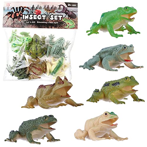 FLORMOON Tierfiguren 6 Stück Realistische Frosch-Action-Modell, Wissenschaftsprojekt, Lernspielzeug, Geburtstagsgeschenk, Kuchenaufsatz für Kinder FLORMOON Tierfiguren 6 Stück Realistische Frosch-Action-Modell, Wissenschaftsprojekt, Lernspielzeug, Geburtstagsgeschenk, Kuchenaufsatz für Kinder von FLORMOON