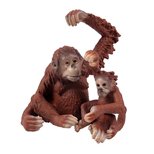 FLORMOON Tierfiguren Realistisch Gibbon Aktionsmodell Kunststoff Wildes Tier Lernparty bevorzugt Spielzeug Lehrreich Wald Bauernhof Spielzeug Geburtstag Cupcake Topper für Kinder von FLORMOON