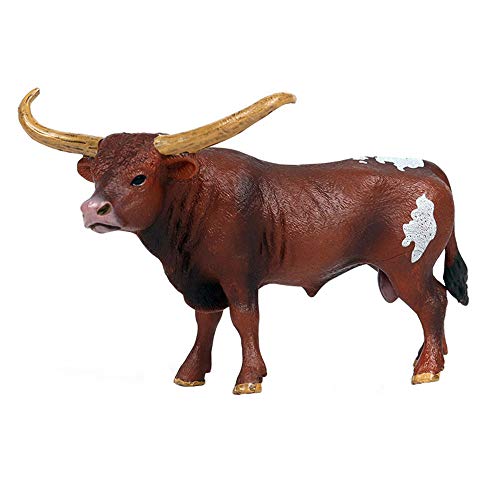 FLORMOON Tierfiguren - Realistisch Texas Longhorn Bull Bullenfigur - Frües Lernspielzeug Wissenschaftsprojekt Weihnachten Geburtstag Kinder 3 Jahre von JOKFEICE