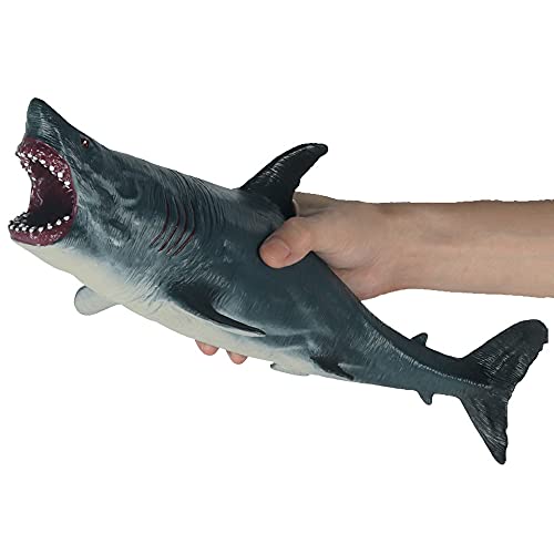 FLORMOON Riesig Megalodon Spielzeug - Realistische Handbemalte Riesige Hai Figur - Tiere Action Lernfiguren Meerestiere Spielzeug Dekorative Sammlung Geschenk für Kinder von FLORMOON