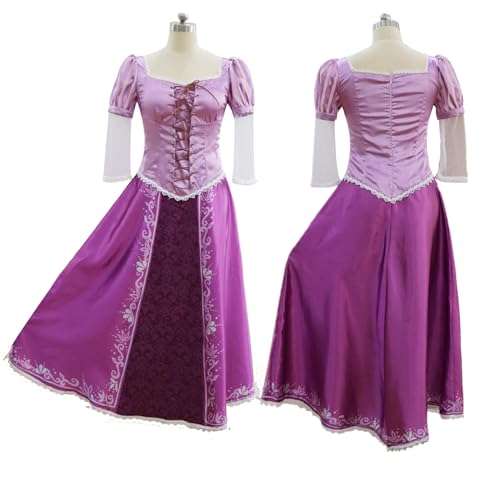 FLOWERBB Rapunzel-Prinzessinnenkostüm für Damen, langes Haar, Cosplay-Kostüm, Erwachsenenkostüm, Größe L von FLOWERBB