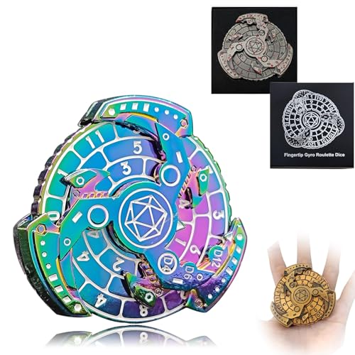 2025 Schatten Roulette Würfelspiel für DND Würfel Set, 7-in-1 Dragon Metallic D&D Würfel mit Geschenketui für Dungeons and Dragon Spiel, RPG Rollenspiel Tischspiel Geschenke (Gradient) von FLUEFOWL