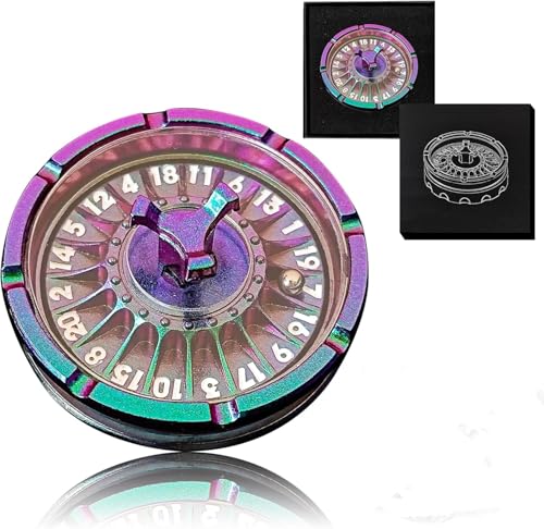 D20 Roulette Würfel Spinner für DND Würfel Set, 7-in-1 Drache Metallic D&D Würfel mit Geschenketui für Dungeons and Dragon Spiel, RPG Rollenspiel Tischspiel Geschenke (Farbverlauf) von FLUEFOWL