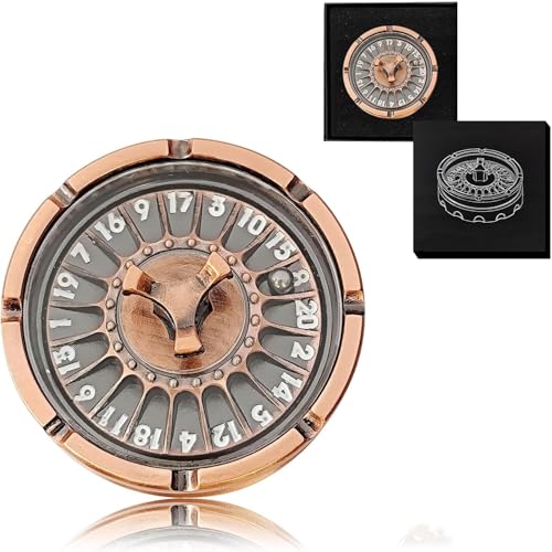 D20 Roulette Würfel Spinner für DND Würfel Set, 7-in-1 Drache Metallic D&D Würfel mit Geschenketui für Dungeons and Dragon Spiel, RPG Rollenspiel Tischspiel Geschenke (Kupfer) von FLUEFOWL