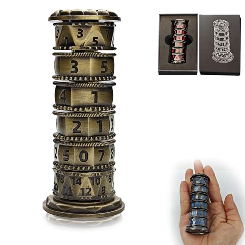 Dragonstone Keep Roulette Würfel-Spinner für DND-Würfelset, 7-in-1 Drachen-Metall-D&D-Würfel mit Geschenkkassette für Dungeons and Dragons, RPG-Rollenspiel und Tischspiel-Geschenke (Schwarz-Gold) Dragonstone Keep Roulette Würfel-Spinner für DND-Würfelset, 7-in-1 Drachen-Metall-D&D-Würfel mit Geschenkkassette für Dungeons and Dragons, RPG-Rollenspiel und Tischspiel-Geschenke (Schwarz-Gold) von FLUEFOWL