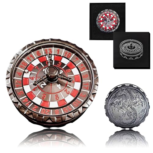 G21 Roulette Spinner for DND Dice Set, 3 in 1 Dragon Metal D&D Dice with Gift Case for Dungeons and Dragon Game, RPG Role Playing Table Game Gifts (Red-White) von FLUEFOWL