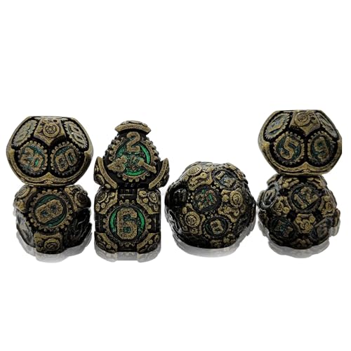 Geakeeper Construct D&D Würfel Set, 7-teiliges Metall Polyedrisches Drachen D&D Set mit Geschenkkassette für Dungeons and Dragons, RPG Rollenspiele und Tischspiele Geschenke (Rollendes Grün) Geakeeper Construct D&D Würfel Set, 7-teiliges Metall Polyedrisches Drachen D&D Set mit Geschenkkassette für Dungeons and Dragons, RPG Rollenspiele und Tischspiele Geschenke (Rollendes Grün) von FLUEFOWL
