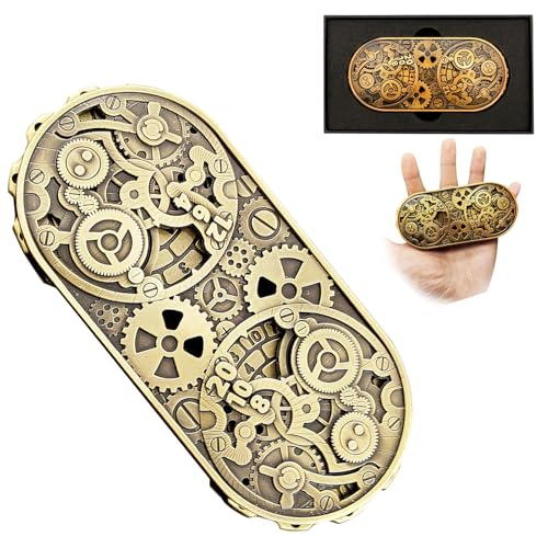 Rad der Zeit DND Spinner Würfel, 7-in-1 Metall-Würfelset mit Geschenkbox für Dungeons and Dragons-Spieler, Polyedrische Rollenspiel Würfel, Fantasy D&D Tisch RPG Zubehör Geschenk (Bronze) von FLUEFOWL