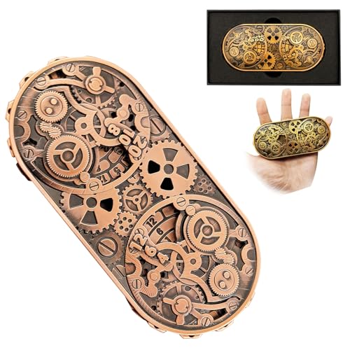 Rad der Zeit DND Spinner Würfel, 7-in-1 Metall-Würfelset mit Geschenkbox für Dungeons and Dragons-Spieler, Polyedrische Rollenspiel Würfel, Fantasy D&D Tisch RPG Zubehör Geschenk (Kupfer) von FLUEFOWL