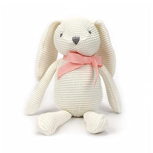FLUFFYFUN 100% Bio-Baumwolle Kuscheltier Baby Hase Weiß 18cm, stofftier für Neugeborene von FLUFFYFUN