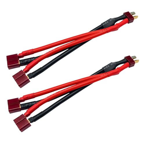 2 Packungen T Parallel Y Splitter Batterieanschluss 12AWG Kabel Dual Extension Y Splitter Stecker auf 2 Buchsen für RC Quadcopte Multirotoren RC LiPo Batterie 2 Packungen T Parallel Y Splitter Batterieanschluss 12AWG Kabel Dual Extension Y Splitter Stecker auf 2 Buchsen für RC Quadcopte Multirotoren RC LiPo Batterie von FLY RC