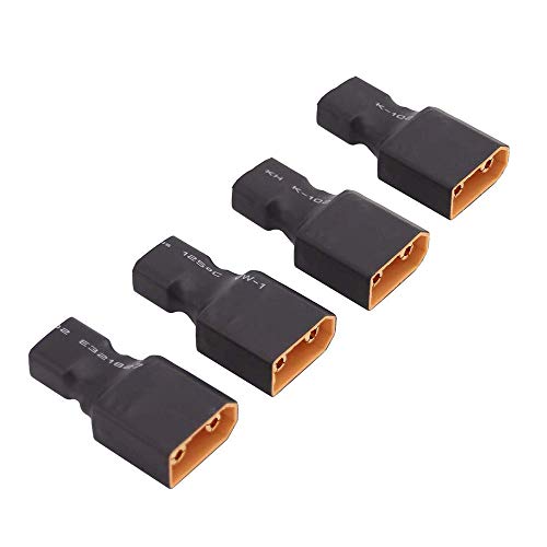 4PCS No Wires T-Plug Deans Style Buchse zu XT90 / XT-90 Stecker Adapter für RC Lipo NiMH Batterieladegerät von FLY RC