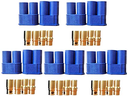 5 Paare EC8 8mm Bullet Connector Stecker Buchse Bananenstecker Adapter für RC ESC Motor LIPO Batterie 5 Paare EC8 8mm Bullet Connector Stecker Buchse Bananenstecker Adapter für RC ESC Motor LIPO Batterie von FLY RC