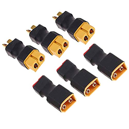 6PCS Deans T Plug-Stecker Stecker auf Buchse Steckeradapter Drahtlos für RC Lipo-Batterie (Deans T to XT60) von FLY RC