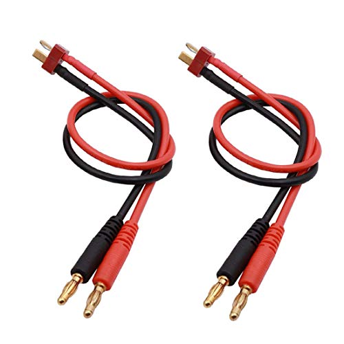 FLY RC 2-Pack Deans T Männlich Stecker auf 4.0mm 4mm Bananenstecker Bullet Männlich Stecker RC Ladekabel Adapter mit 30cm 14AWG Silikonkabel FLY RC 2-Pack Deans T Männlich Stecker auf 4.0mm 4mm Bananenstecker Bullet Männlich Stecker RC Ladekabel Adapter mit 30cm 14AWG Silikonkabel von FLY RC