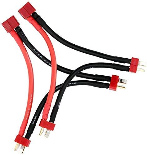 FLY RC 2 Stück Deans T-Stecker Serie Kabel mit 14awg Silikondraht EIN Buchse zu 2 Stecker für RC Lipo Batterie von FLY RC