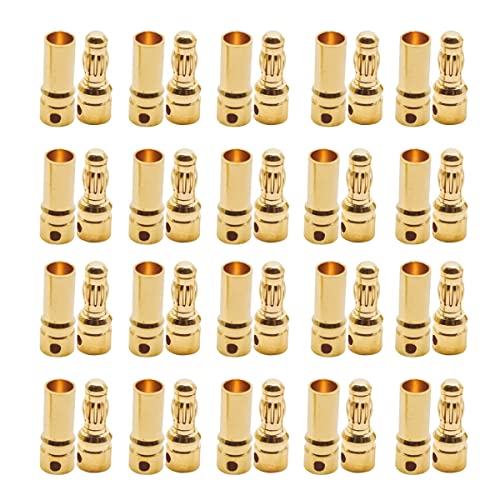 FLY RC 20 Paar vergoldete 3.5mm Bullet Männlich Buchse Bananenstecker Rundstecker für ESC Motor Lipo Batterie von FLY RC