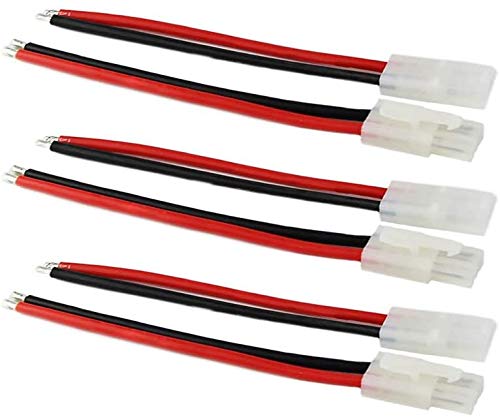 FLY RC 3 Pairs Compatible for Tamiya Männlich Weiblich Stecker Adapter Kabel 14awg 10 cm für RC Auto Lipo Batterieladung (Tamiya stecker) von FLY RC