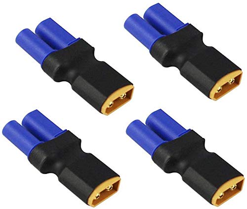FLY RC 4 Stück XT60 Stecker auf EC5 Buchse Steckeradapter für LiPo Batterieanschlussadapter FLY RC 4 Stück XT60 Stecker auf EC5 Buchse Steckeradapter für LiPo Batterieanschlussadapter von FLY RC