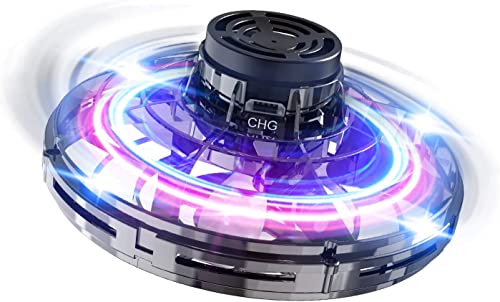 FLYNOVA Fliegendes Spielzeug, Handbetriebene Drohnen Mini Drone Flying Ball Toys, Hubschrauberspielzeug mit 360 ° drehbaren und leuchtenden LED-Lichtern für Kinder Erwachsene Outdoor-Spaß(Schwarz) von FLYNOVA