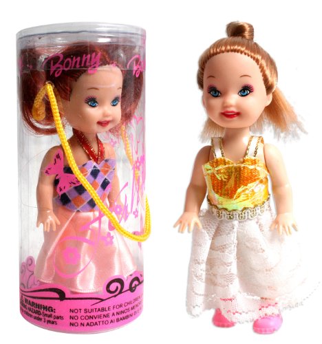 Flypop's - Mini Puppen - Kinderspielzeug - 010007A - Mehrfarbig - Kunststoff - Mannequin - Puppe - Mannequin - Mini Miss - 10 cm x 4,5 cm - Ab 3 Jahren von Flypop's