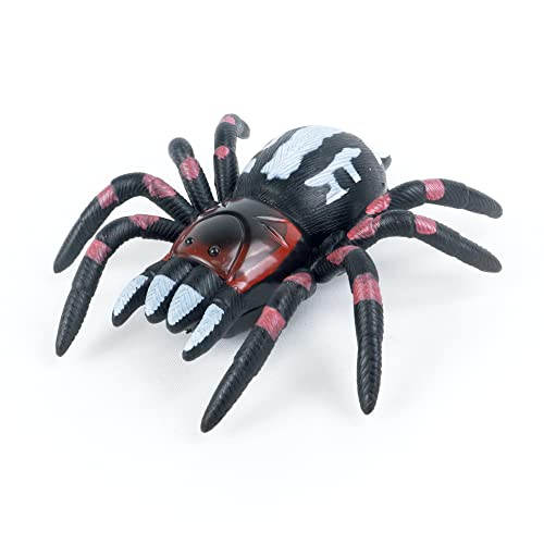 Flypop's - Spinne - Witze - 031834 - Braun - Kunststoff - Kinder - Halloween - Scherzartikel - Kriechende Spinne - 9 cm x 9 cm - Ab 3 Jahren von Flypop's