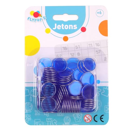 FLYPOP'S - Magnetische Jetons - Lotteriespiel - 141122LIN - Zufällige Farbe - Kunststoff - 2 bis 6 Spieler - Gesellschaftsspiele - Lotto - 23 cm x 14 cm - Ab 6 Jahren. von Flypop's