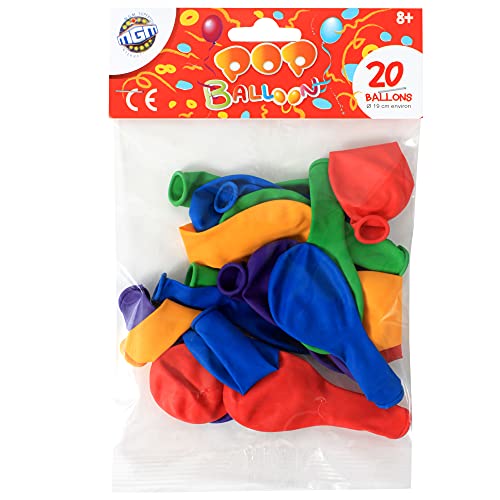 FLYPOP'S - 20 aufblasbare Ballons - Party - 130020 - Mehrfarbig - Naturlatex - Kinder - Geburtstag - Wasserbombe - 19 cm x 19 cm - Ab 3 Jahren von Flypop's