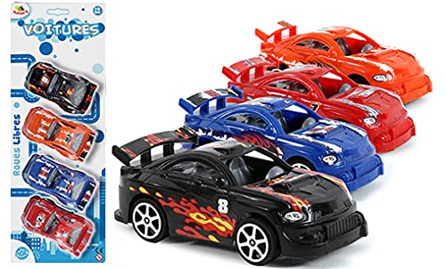 Flypop's - Kleine Autos - Mini-Fahrzeug - 028894LIN - Mehrfarbig - Kunststoff - Freilauf-Fahrzeug - Miniatur - Rennen - Kinderspielzeug - 10 cm x 4 cm - Ab 3 Jahren von Flypop's