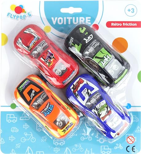 FLYPOP'S - 4 Mini-Sportwagen Retro-Reibung - 026816LIN - Mehrfarbig - Kunststoff - ab 3 Jahren FLYPOP'S - 4 Mini-Sportwagen Retro-Reibung - 026816LIN - Mehrfarbig - Kunststoff - ab 3 Jahren von FLYPOP'S