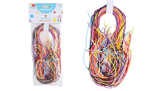 FLYPOP'S - 50 Scoubidou-Fäden - Freizeitspiel - 010113 - Mehrfarbig - Nylon - Kreativität - Kinderspielzeug - Stränge - 80 cm x 0,5 cm - Ab 6 Jahren von FLYPOP'S