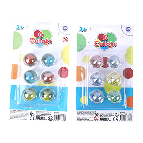 Flypop's - Glaskugeln - Freizeitspiel - 033027 - Mehrfarbig - Glas - Glaskugeln - Geschicklichkeitsspiel - Kinderspielzeug - Sammlung - 2,5 cm x 2,5 cm - Ab 3 Jahren von Flypop's