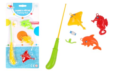 FLYPOP'S - Angelrute - Geschicklichkeits- und Outdoor-Spiel - 040403 Kunststoff - Kermesse - Kinderspielzeug - Geschenk - Angeln - Fische - 19 cm - Ab 3 Jahren FLYPOP'S - Angelrute - Geschicklichkeits- und Outdoor-Spiel - 040403 Kunststoff - Kermesse - Kinderspielzeug - Geschenk - Angeln - Fische - 19 cm - Ab 3 Jahren von FLYPOP'S