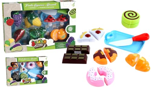 FLYPOP'S - Essen zum Kratzen - Rollenspiel - 015607 - Mehrfarbig - PlastikKüche - Lebensmittel - Kinderspielzeug - Obst - Gemüse - Kuchen - 32,5 cm x 21,5 cm - Ab 3 Jahren FLYPOP'S - Essen zum Kratzen - Rollenspiel - 015607 - Mehrfarbig - PlastikKüche - Lebensmittel - Kinderspielzeug - Obst - Gemüse - Kuchen - 32,5 cm x 21,5 cm - Ab 3 Jahren von FLYPOP'S