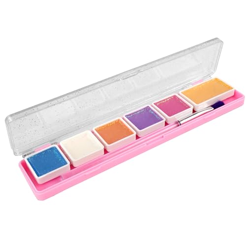 FLYPOP'S - Glitzerndes Schminkset - Festliches Make-up - 259201-6 Farben - Empfindliche Haut - Laborgetestet - Party - Karneval - Geburtstag - Kind - Verkleidung - Ab 3 Jahren von FLYPOP'S