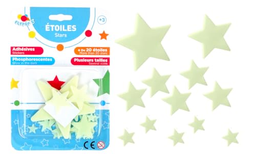 FLYPOP'S Leuchtsterne, selbstklebend, Zubehör für Dekoration, 031520, Weiß, Kunststoff, Astronomie, Kinderspielzeug, Geschenk, Weltraum, Nacht, Sternenhimmel, ab 3 Jahren FLYPOP'S Leuchtsterne, selbstklebend, Zubehör für Dekoration, 031520, Weiß, Kunststoff, Astronomie, Kinderspielzeug, Geschenk, Weltraum, Nacht, Sternenhimmel, ab 3 Jahren von FLYPOP'S