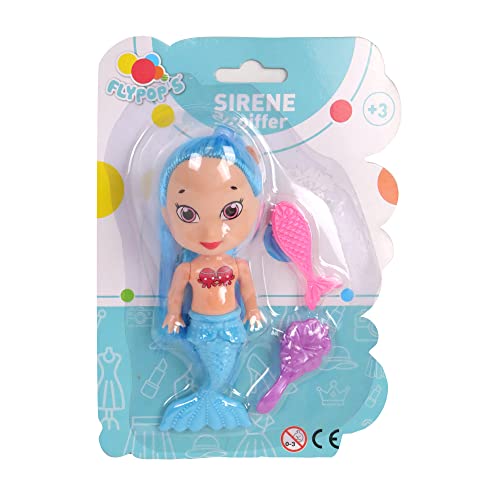 Flypop's - Mini Meerjungfrau - Spielzeug für Kinder - 018560LIN - Zufällige Farbe - Kunststoff - Puppe - Puppe - Meereswelt - 14 cm x 5 cm - Ab 3 Jahren von Flypop's