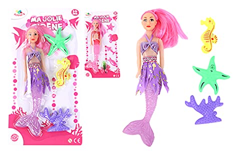 FLYPOP'S - Sirene - Spielzeug für Kinder - 071534 - Zufälliges Modell - Kunststoff - Puppe - Puppe - Meereswelt - 28 cm x 4 cm - Ab 3 Jahren von FLYPOP'S