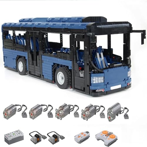FMBLDM Commuter Bus Bus, 2.4 Ghz/RC Bus Model Construction Set, with 4 Motors, 2673 Clamping Blocks, Compatible with LG A A von FMBLDM