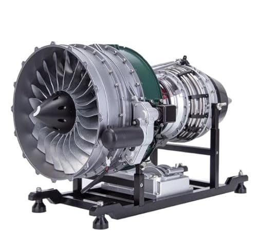 FMBLDM Flugzeug Turbofan Motor Modell Bausatz für Erwachsene, 1/10 Flugzeugtriebwerk Mechanische Motoren für Erwachsene, DIY Montage Physikalische Experiment Spielzeug (1000+Teile) von FMBLDM