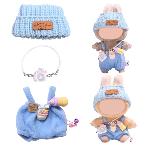 FMKLDENA Kleidung für la-bubu Puppe, la-bubu Puppenkleidung, la-bubu Plüsch Pullover Bekleidung, Puppenkleidung für la-bubu Kleidung, für 17 cm große la-bubu Puppe und andere Puppen (C) von FMKLDENA