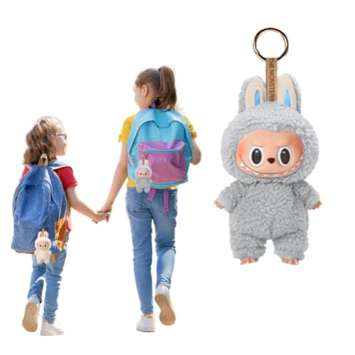 FMKLDENA Labubu Kuscheltier, 17 cm Labubu Puppes, Labubu Plush Keychain, Labubu Plüsch Anhänger, Labubu Monster Keychain, Labubu Plüsch Schlüsselanhänger, Labubu Plush Doll, Geschenk für Fans (C) von FMKLDENA