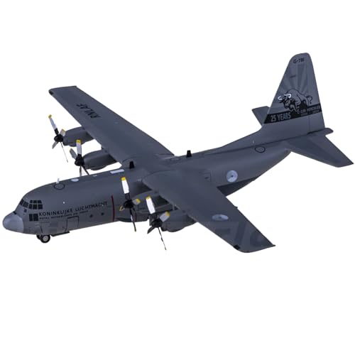 FMOCHANGMDP Flugzeug Legierung Modelle, 1/200 Skala RNLAF Lockheed C-130H Hercules Modelle, Spielzeug und Geschenke für Erwachsene, 5.9 x 8Inchs von FMOCHANGMDP