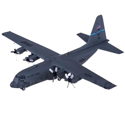 FMOCHANGMDP Flugzeug Legierung Modelle, 1/200 Skala USAF Lockheed C-130H Hercules Modelle, Spielzeug und Geschenke für Erwachsene, 5.9 x 8Inchs von FMOCHANGMDP