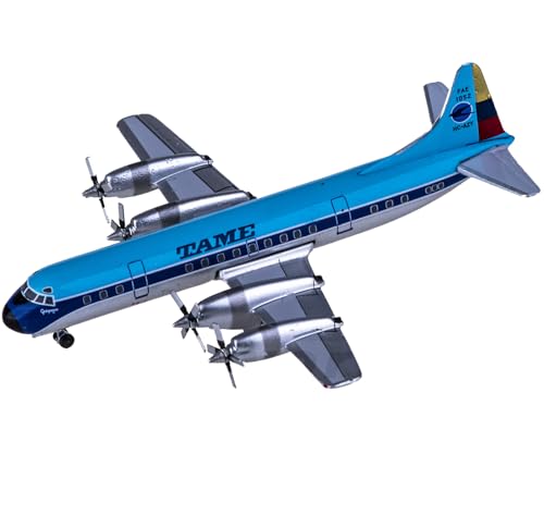 FMOCHANGMDP Flugzeug Legierung Modelle, 1/400 Skala TAME Lockheed L-188 Electra Modelle, Spielzeug und Geschenke für Erwachsene, 3.2 x 3Inchs von FMOCHANGMDP