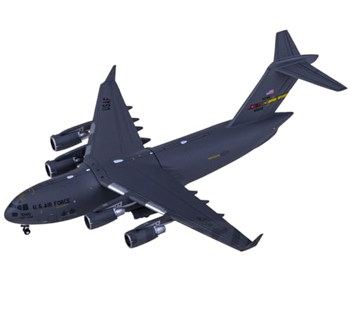 FMOCHANGMDP Flugzeug Legierung Modelle, 1/400 Skala USAF Boeing C-17A Globemaster III Modelle, Spielzeug und Geschenke für Erwachsene, 5.3 x 5.2Inchs von FMOCHANGMDP